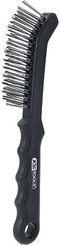 KS TOOLS Stahldraht-Bremssattel-Drahtbürste 2-reihig, gerade