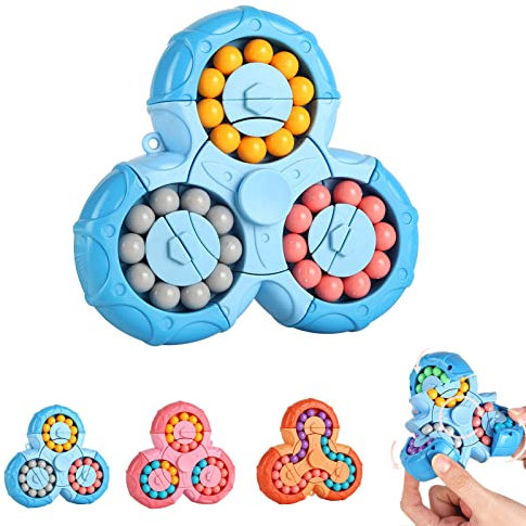 Rotierender Magic Bean Würfel Spielzeug,Rotierender Fingerwürfel Intelligenz Spiele,IQ Game Magic Bean Rotating Cube Spielzeug Dekompression Puzzle Toys für Kinder Teens Erwachsene