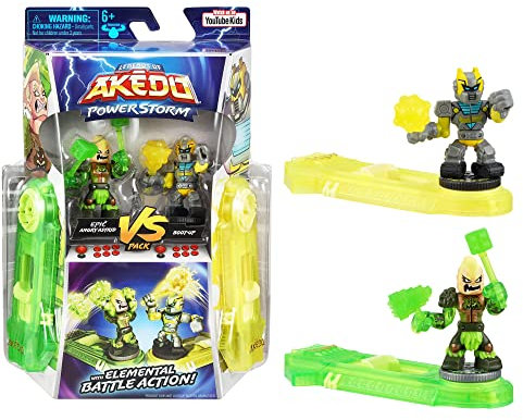 Akedo Legends of Powerstorm Versus Pack 2 Mini Battling Warriors e 2 Battle Controller Epic Angry Astrid Versus Boot-Up