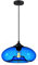 S-Cevada Suspension Industrielle Vintage Ronde en Verre Coloré, Lampe Suspendue au Plafond Retro Loft Bar E27, Lustre Pour Cuisine Salle À Manger Chambre (Bleu)