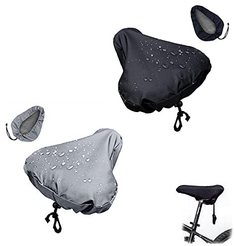 Hezhou 2 Pezzi Coprisella Impermeabile Bici Coprisedile coprisella Impermeabile per Bicicletta Coperture antipioggia impermeabili Per Sella Della Bicicletta, Impermeabile