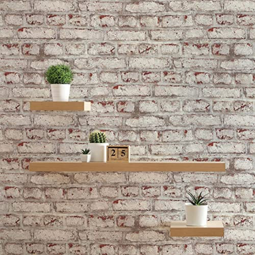 TADESSI | Papier peint 3D motif pierre | Eliano M1-No.181 | Blanc rouge | Papier peint non tissé aspect pierre | Moderne | mur de pierre | Papier peint de cuisine