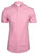 Xact Mens Cotton Gingham Check Shirt, Button-Down Collar, Short Sleeved (Pink) XXL