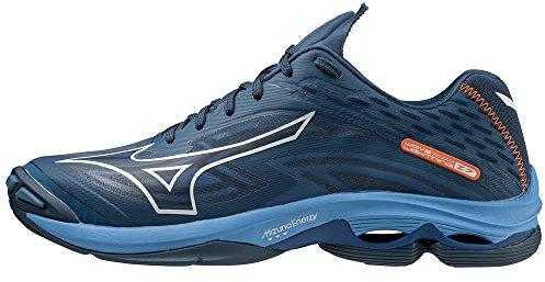 Mizuno Unisex Wave Lightning Z7 Handballschuhe, Darkdenim White Bluejasper, 45 EU