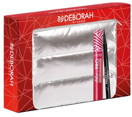 Deborah Milano - Pochette Idea Regalo N.08, include Mascara Instant Like e Pro e Eyeliner Pen 24 Ore Extra Nero