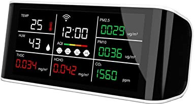 Samnuerly Portable Gas Detector Multifunctional Air Quality Monitor With Tuya Wifi, Carbon Dioxide Concentration Monitor