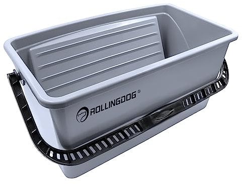 ROLLINGDOG 18 Jumbo Paint Roller Bucket - Extra Large Plastic Paint Scuttle Paint Tray use with 18 inch Large Paint Roller