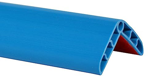 PVC Kantenschutz für Treppenstufen, Winkelprofil Selbstklebend Kantenschutz-Gummi-Stoßleiste für Wand-Schreibtischmöbel,Treppenschutz,Tischkantenschutz für Garage (3.5CM*3.5CM-Blau)