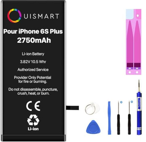 OuiSmart® Batterie DE Remplacement pour IPHONE 6S Plus avec ADHESIF 2750MAH