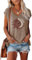 Teesho Damen T-Shirt Sommer Elegant Oberteile Kurzarm Crop Tops Oversize Shirts Tunika Sommer Tank Tops Sporttop (braun/XL)