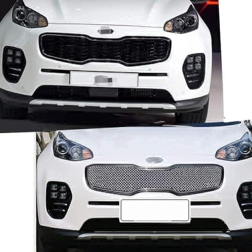 REAGAR Kühlergrill Für Kia Sportage 2016~2018, Wasserfest Hochtemperaturbeständig Einfache Luftzirkulation Sport Kühlergrill