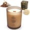 Kaffeekerze – 9,7 oz/275 g Kaffeeduftkerze in braunem Milchglasgefäß mit Holzdeckel und knisterndem Holzdocht in luxuriöser Geschenkbox – reichhaltig, köstlich und duftend