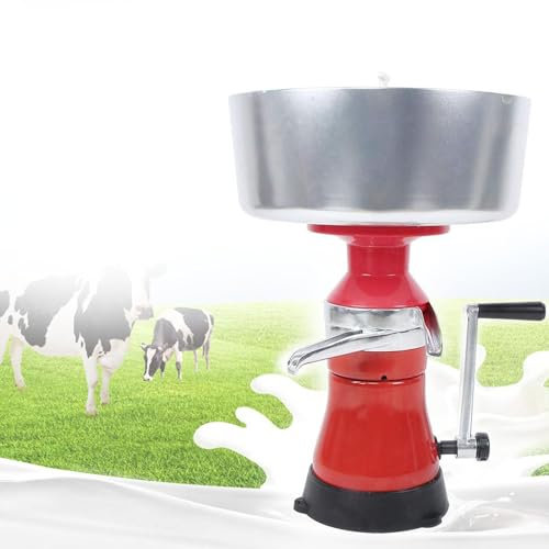 Centrifugadora De Leche Manual, Equipo Doméstico Para Granjas Lecheras, Recipiente De 12 Litros Y Aluminio De Grado Alimenticio, Adecuada Para La Separación De Diversos Productos Lácteos
