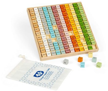 Bigjigs Toys Simply Scandi Einmaleins Tablett - 1-12 Einmaleins