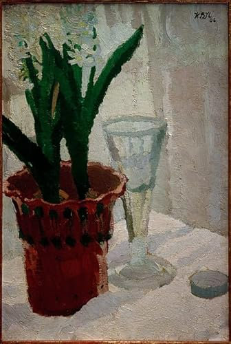 PTLYE Berühmt Painting Leinwandbild Wandbild Kunstdruck Hyazinthen Von Max Beckmann Bild Druck Auf Leinwand für Flurdekoration 60x90cm