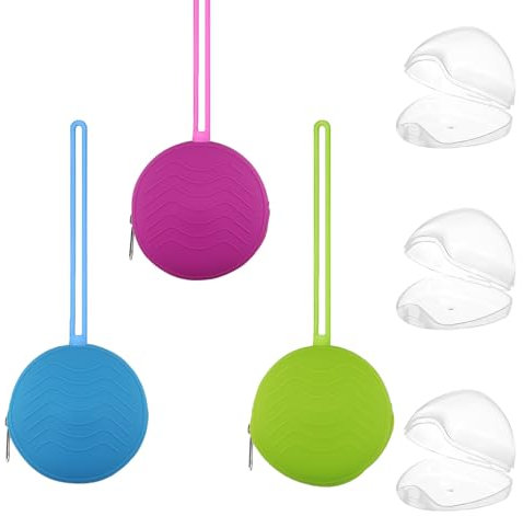 6 Stück Schnullerbox, 3 Stück Silikon Schnuller Aufbewahrungsbox Und 3 Stück Transparent Plastik Schnullerboxen, Schnullerbox Für Unterwegs, Schnuller Aufbewahrungsbox Für Baby, Mädchen,Junge (C)