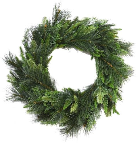 VIVANNO Weihnachtskranz Tannenkranz Kunstkranz gemischt SERTO grün 70x15 cm
