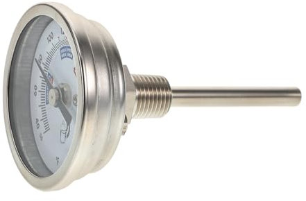 IMIKEYA Stainless Steel Wine Thermometer for Winemaking Accurate Bimetallic Axial Reading Threaded for Wine Containers