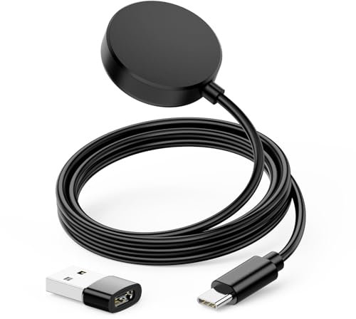 Cavo Caricatore per Samsung Galaxy Watch 7/ Ultra/ 6, 6 Classic/ 5, 5 Pro/ 4, 4 Classic/ 3/ Active 2, Active 1/ FE, Cavo di Ricarica USB C per Samsung Orologio con USB-C a A Spina Adattatore (1 Pezzo)