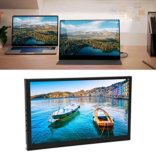 Sustvita Tragbarer externer Bildschirm für Gaming, 10,1 -Zoll -Touchscreen 1024x600 HDMI -Display, Ultra Slim Second Bildschirm mit Dual -Lautsprechern für und OS X