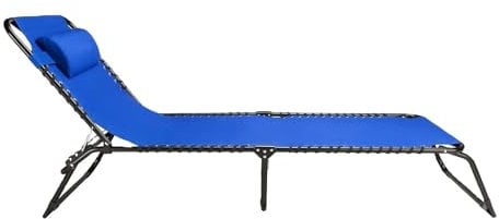 Klappbares Campingbett, tragbares Klappbett für die Terrasse, faltbar, faltbares Liegebett für Strand, Camping, Pool, für Reisen im Freien, Angeln, Büro