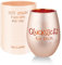 Belillpipi Glückslicht Geschenke Windlicht mit Gravur, Windlicht in Roségold mit Geschenkbox, Teelichthalter aus Glas, besonderes Geschenk für Geburtstag, Weihnachten, Dankeschön Geschenk für Frauen