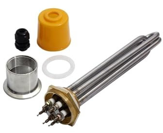 DN40/1,5 Tauchsieder Heizelement for Wassertank 380V 3KW/4.5KW/6KW/9KW/12KW(Szary,195L 3KW 201SS)