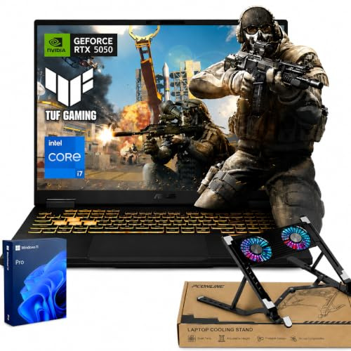 ASUS Ordinateur portable de jeu TUF F16 RTX 5050 Pro, Intel i7-14650HX, NVIDIA RTX 5050, KB rétroéclairé RVB, commutateur MUX avec NVIDIA Advanced Optimus, 64 Go DDR5, SSD de 2 To, sac à dos TUF