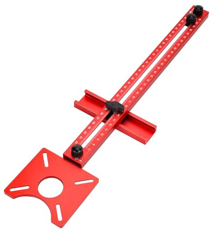 Axincardarm 4 in 1 Router Fresatura Scanalatura Staffa Metrica MM Router Circle Cutting Jig, Lega di Alluminio Regolabile Multifunzionale Router Jig per Lavorazione del Legno Flip Board Trimming