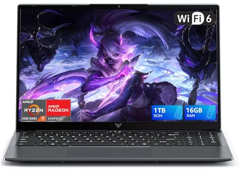 ACEMAGIC 2026 Ordinateur Portable Gaming 16 Go RAM 1 TB SSD 15.6 Gaming Laptop Ryzen 7 5825U (8 C/16T, Jusqu'à 4,5GHz) DDR4,WiFi 6,3*USB 3.2, BT5.2,HDMI,Type-C,Pc Portable Gamer