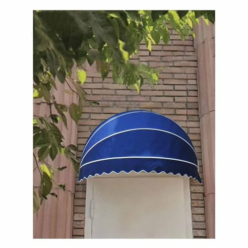 Ausziehbare runde Markise für französische Balkone, gewölbte Leinwand-Kuppelform, 60 cm Durchmesser, Schatten für Innenhöfe, Balkone, Veranden und Villen