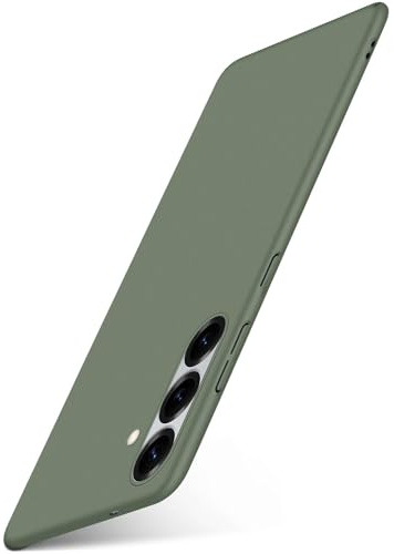 moex für Samsung Galaxy S25 FE Hülle Ultra Dünn, Schutzhülle mit erhöhtem Kameraschutz, Slim Cover Hardcase Backcover, Dünnste Handyhülle Minimalistisch Alpha Case, Matt Oliv