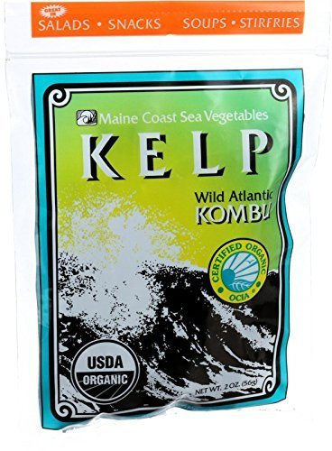 Maine Coast Organic Sea Vegetables - Kelp - Wild Atlantic Kombu - Whole Leaf - 2 Oz