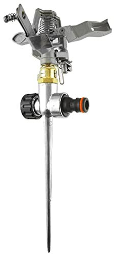 all metal,impulse pulsating adjustable sprinkler on metal spike,garden & lawn sprinkler automatic high volume watering,good water pressure required