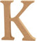 Creativ K MDF Buchstabe, braun, 13 x 2 cm