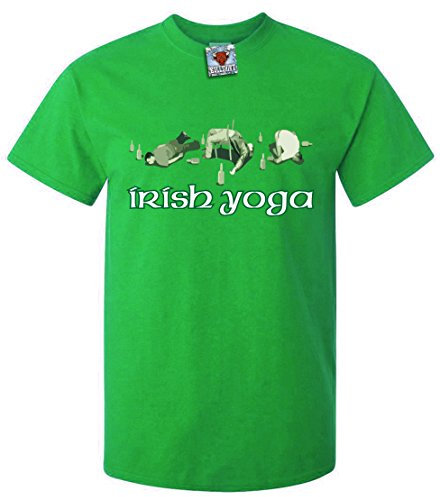 Reality Glitch Herren Irish Yoga T-Shirt (Irisches Grün, Groß)