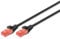 Digitus LAN Cable Cat 6-5m - CCA Network Cable with RJ45 - U/UTP Unshielded - Compatible with Cat6A & Cat5e - Black