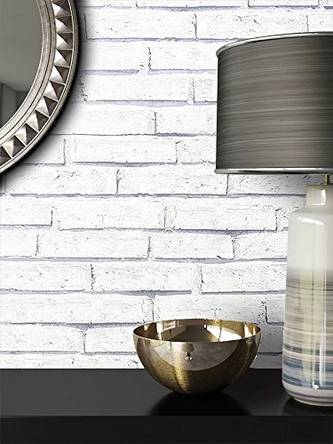 Steintapete Weiß Natur Stein | schöne edle Tapete im Steinmauer Design | moderne 3D Optik für Wohnzimmer, Schlafzimmer oder Küche inkl. Newroom Tapezier Profibroschüre mit super Tipps!