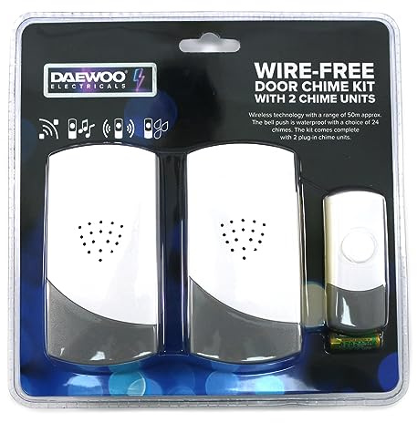 PIFCO ES187 Cordless Doorbell Chime Plug-In, White
