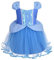 Lito Angels Prinzessin Cinderella Kleid für Kleinkind Mädchen, Aschenputtel Kostüm Party Verkleidung Geburtstagskleid, Größe 18-24 Monate 92