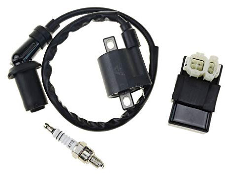 WOOSTAR 6 Pin Bobine D'allumage avec CDI avec A7TC Bougie D'allumage Remplacement pour GY6 50cc 150cc ATV Dirt Bike Scooter