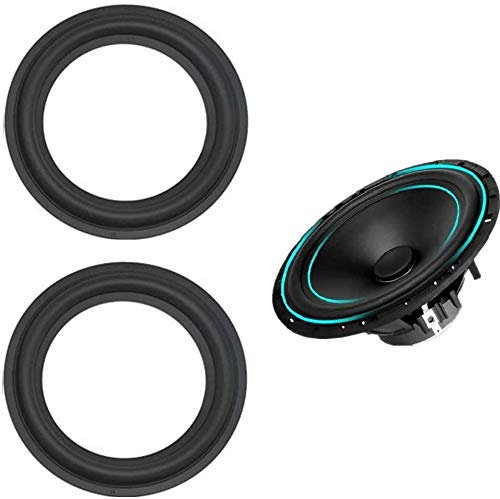 LinaLife 2pcs 8 inch 8 Speaker Foam Surround Repair Kit, 196mm Perforated Rubber Edge Rings Replacement Parts Speaker Repair DIY Speaker Surround Repair Rubber Edge Replacement