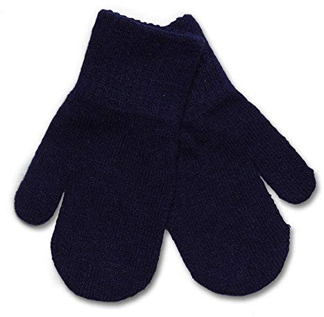 Celavi Unisex Kinder Fausthandschuhe - Strick (3-6, Navy)