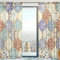 Mnsruu Fenster Gardinen, indische ethnische türkische marokkanische weiche Tüll Voile Vorhänge für Wohnzimmer Schlafzimmer 140 x 198 cm, 2 Panels
