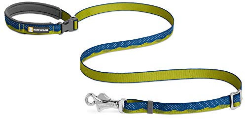 RUFFWEAR Crag Hundeleine, Kann in der Hand Gehalten oder um die Hüfte Getragen Werden, Reflektierende und Verstellbare Leine, Grüne Hügel
