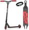 SOKE Evo Stunt Scooter für Extreme Skateparkfahrten – ABEC-9 Carbonlager aus verchromtem Stahl – PU-Räder 88A – Y-Bar-Lenker mit TPR-Griffen – Aluminium-Deck rot