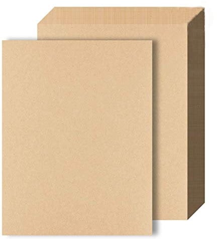BOSSTER A4 Kraftpapier 100 Blatt DIN A4 Kartonpapier Braunes Papier 100g/m² zum Tintenstrahldrucker Laserdrucker und Kunst