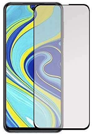 Movilrey Protector para Xiaomi Redmi Note 9S Negro Cristal Templado de Pantalla para movil. Vidrio 9H