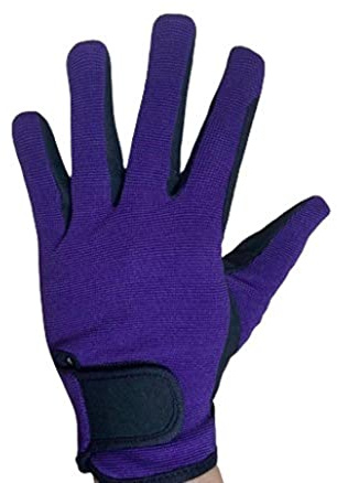 Jugend Reithandschuhe für Mädchen & Jungen Kinder Handschuhe Allwetter Outdoor Sports Handschuhe Reiten (6-8 Jahre, Violett)