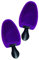 Kaps Tendiscarpe in Schiuma e Velluto con Manico, Tendiscarpe per Ballerine con Punta Ovale, Forma per le Scarpe in Velluto con Formula Igienica (Viola)